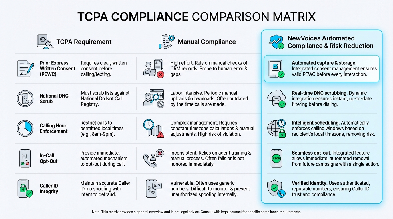 Enterprise compliance dashboard showing real-time opt-out processing and automated TCPA compliance verification