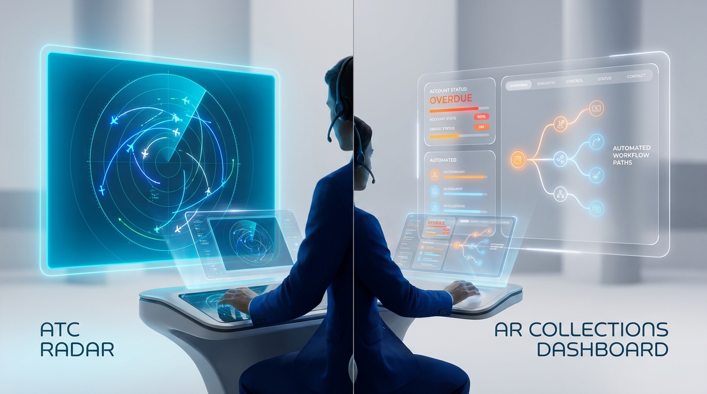 Four-quarter AR AI deployment roadmap showing staged rollout from friendly reminders through dispute triage for enterprise finance teams